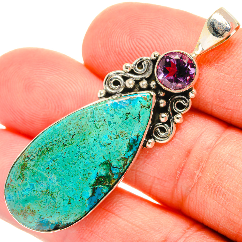 Chrysocolla Pendants handcrafted by Anasilvercos - PD28490