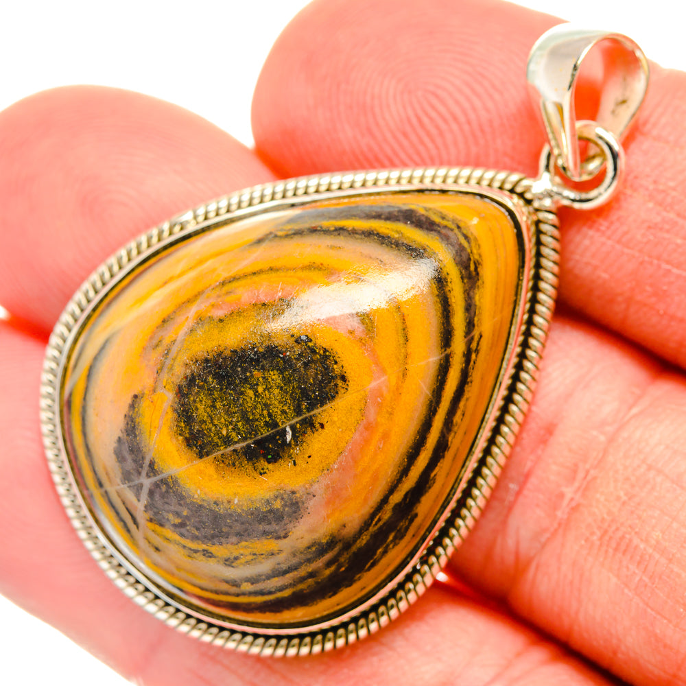 Bumble Bee Jasper Pendants handcrafted by Anasilvercos - PD28506