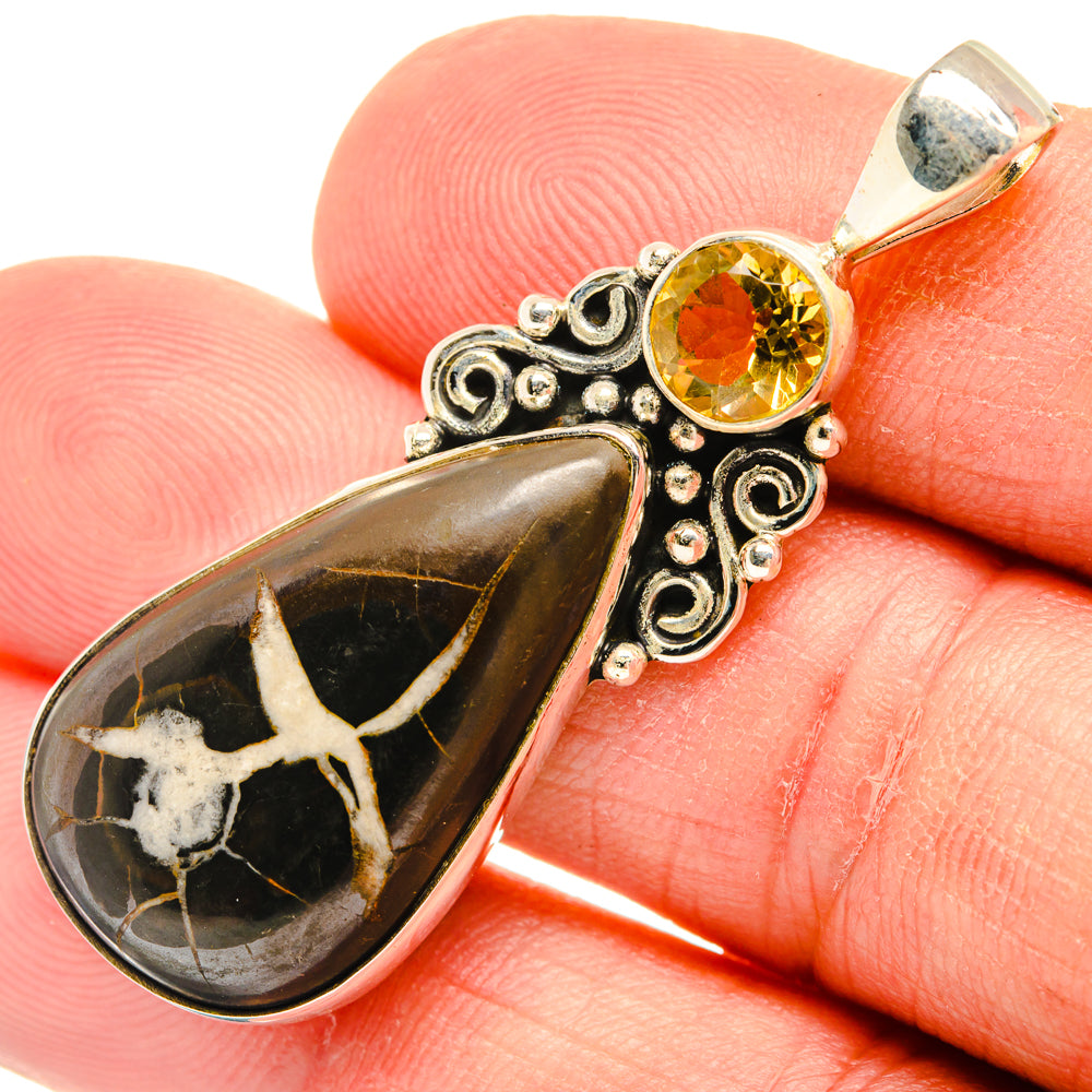 Septarian Geode Pendants handcrafted by Anasilvercos - PD28519