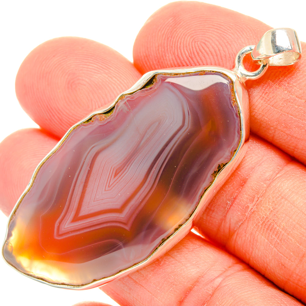Botswana Agate Pendants handcrafted by Anasilvercos - PD28528