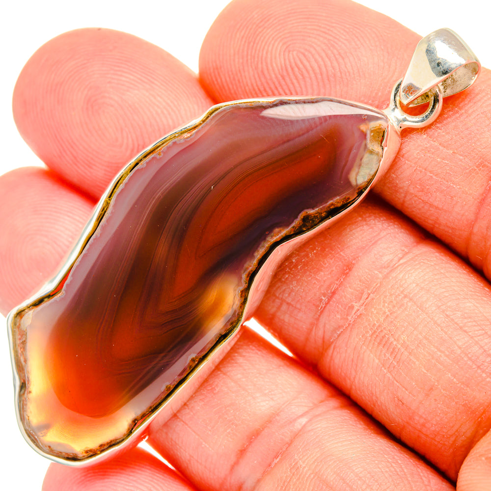 Botswana Agate Pendants handcrafted by Anasilvercos - PD28530