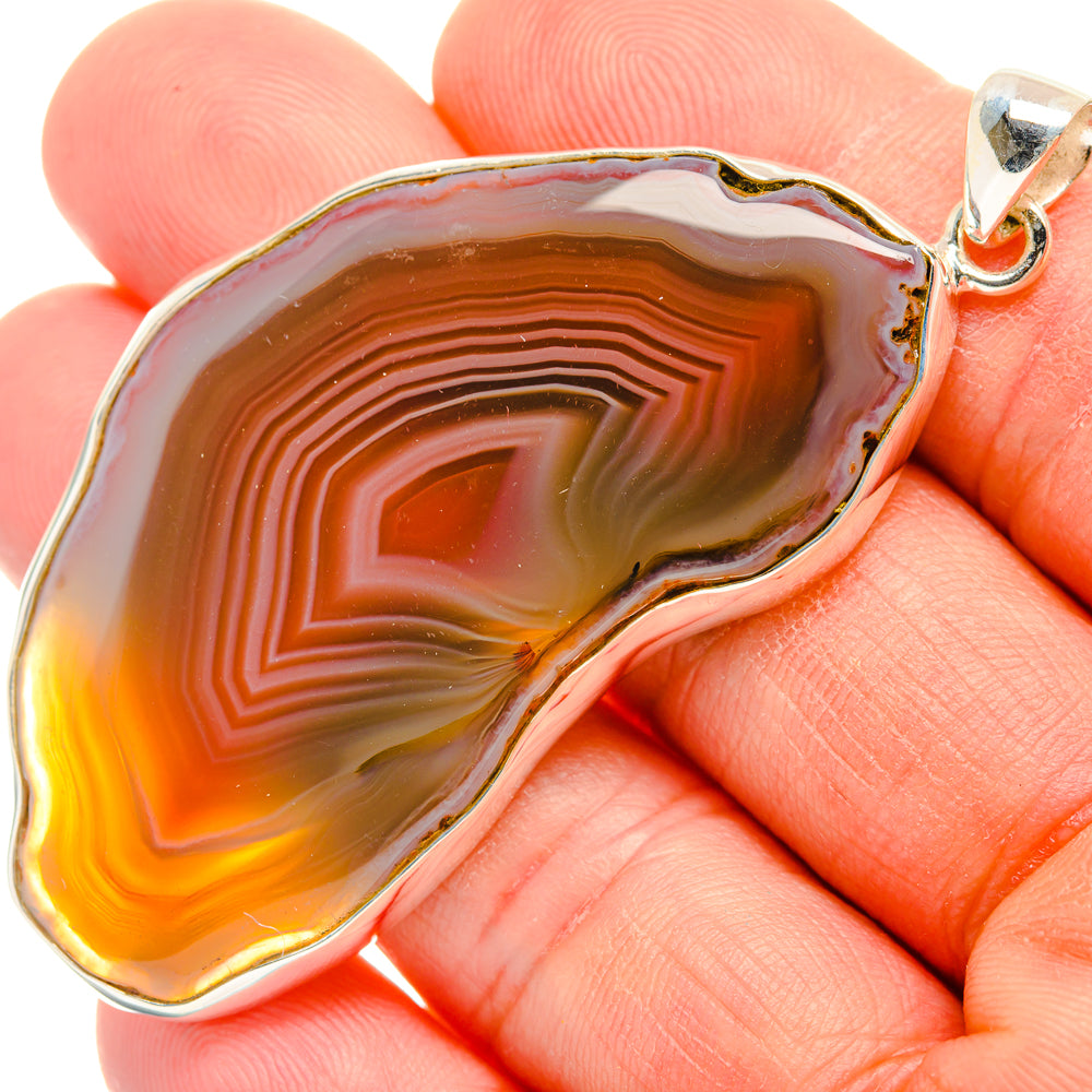 Botswana Agate Pendants handcrafted by Anasilvercos - PD28531