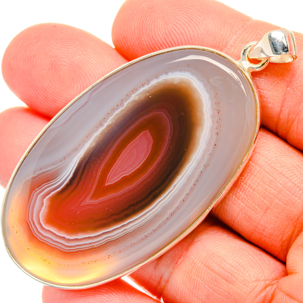 Botswana Agate Pendants handcrafted by Anasilvercos - PD28533