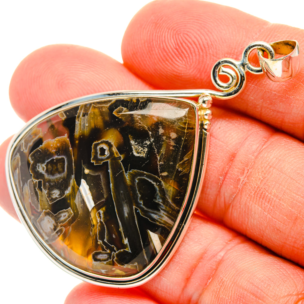 Turkish Tube Agate Pendants handcrafted by Anasilvercos - PD28544
