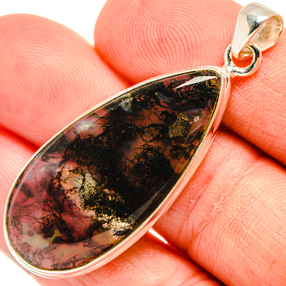 Moss Agate Pendants handcrafted by Anasilvercos - PD28545