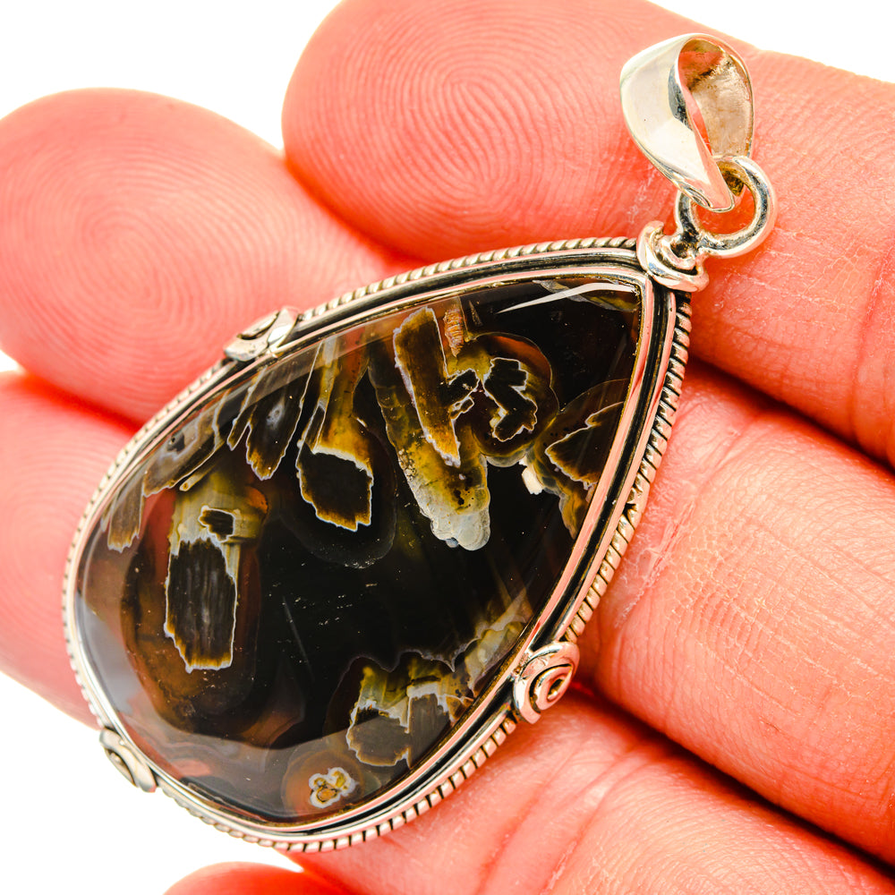 Turkish Tube Agate Pendants handcrafted by Anasilvercos - PD28549