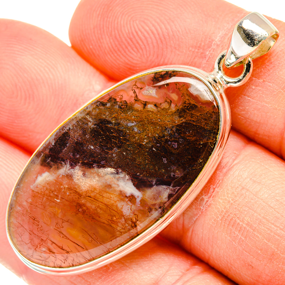 Moss Agate Pendants handcrafted by Anasilvercos - PD28553