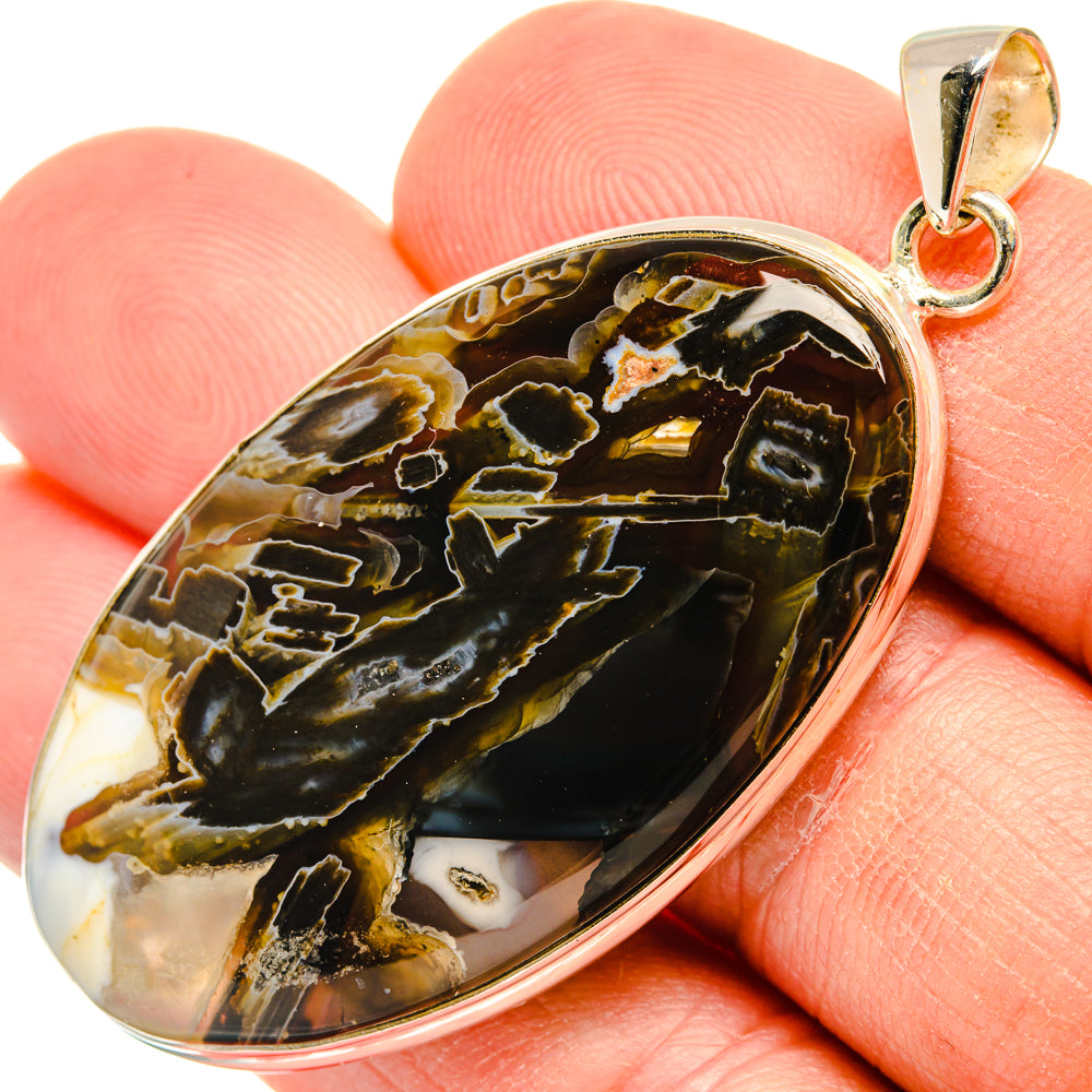 Turkish Tube Agate Pendants handcrafted by Anasilvercos - PD28555