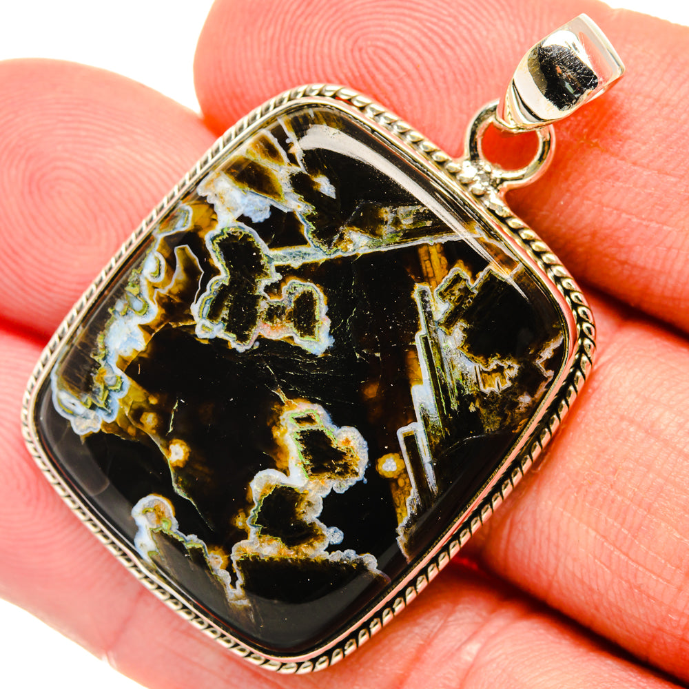 Turkish Tube Agate Pendants handcrafted by Anasilvercos - PD28606