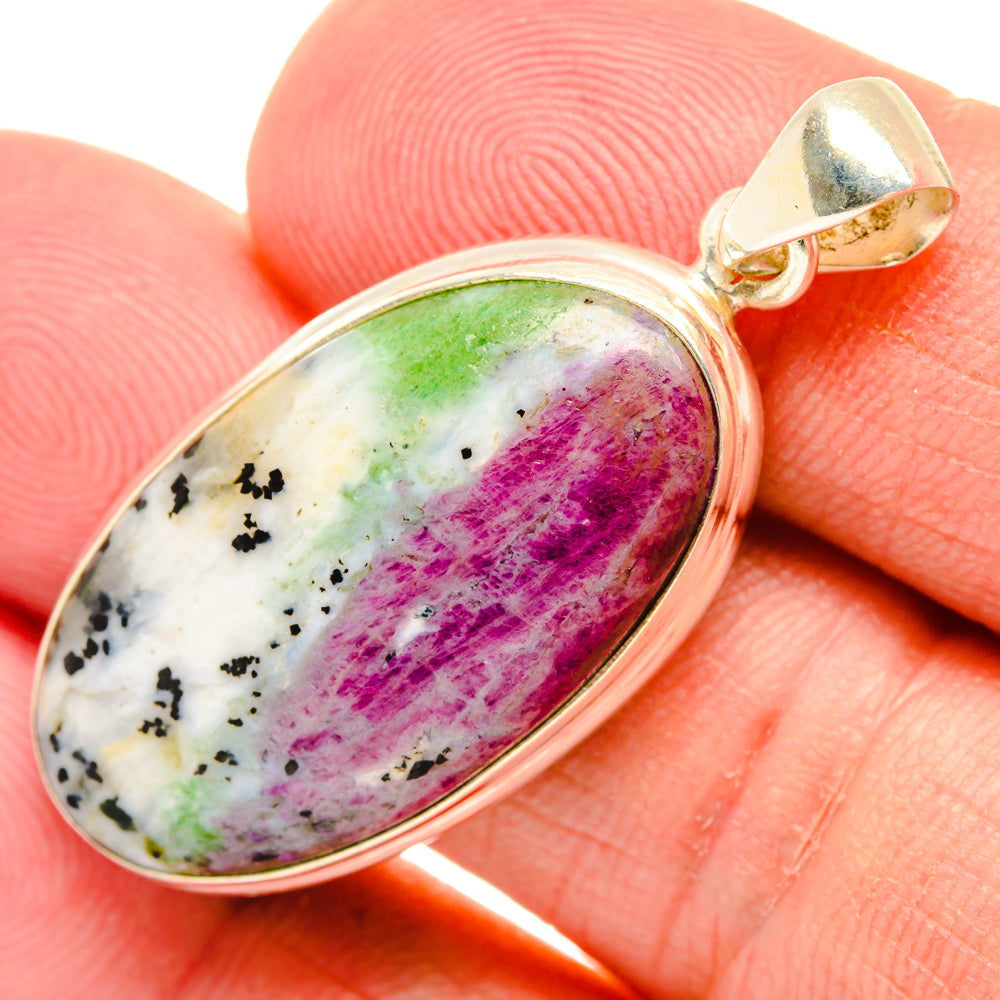 Ruby Zoisite Pendants handcrafted by Anasilvercos - PD28625