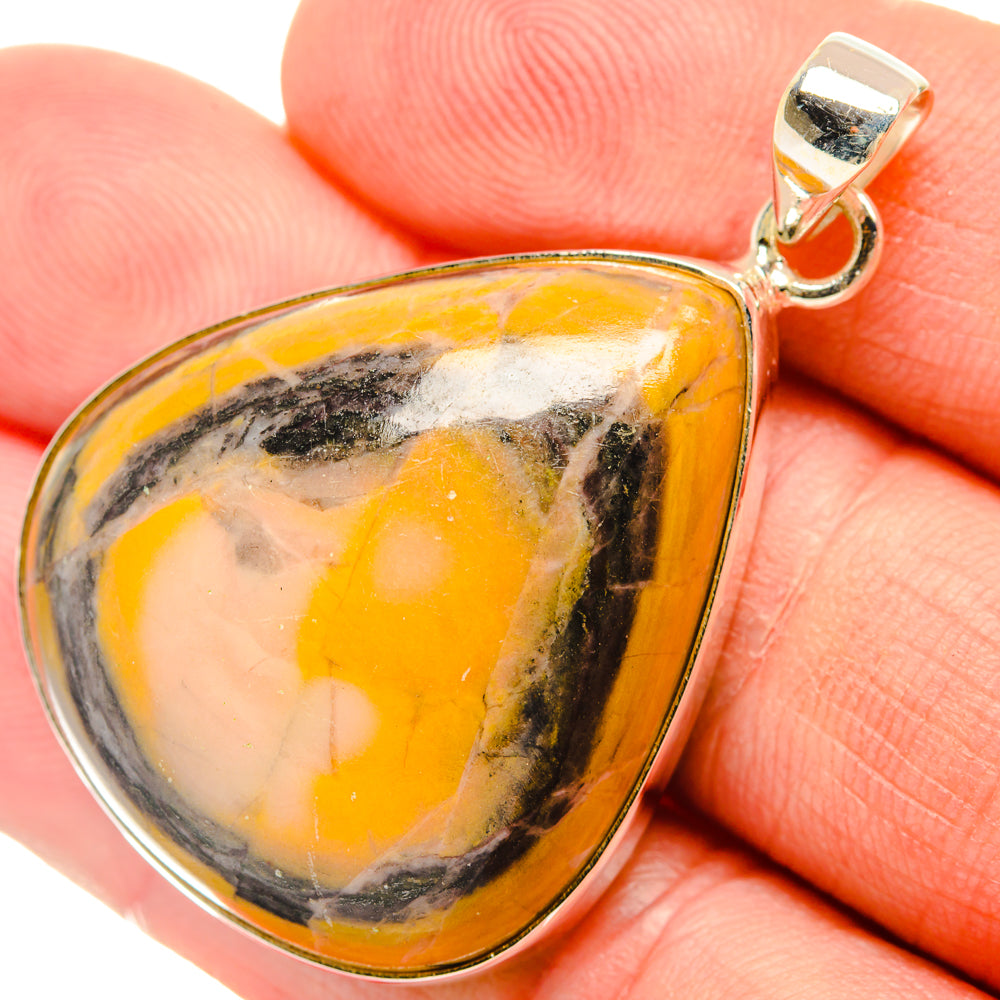 Bumble Bee Jasper Pendants handcrafted by Anasilvercos - PD28643