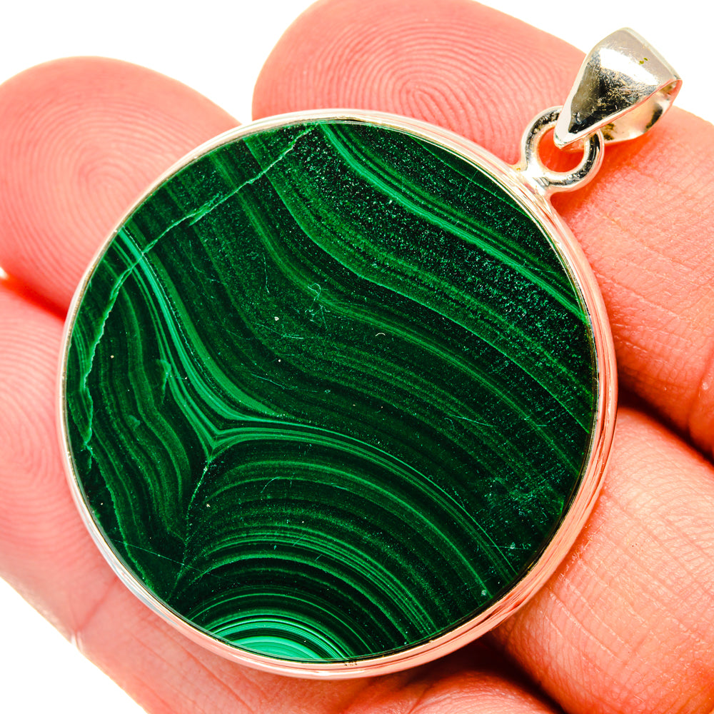 Malachite Pendants handcrafted by Anasilvercos - PD28650