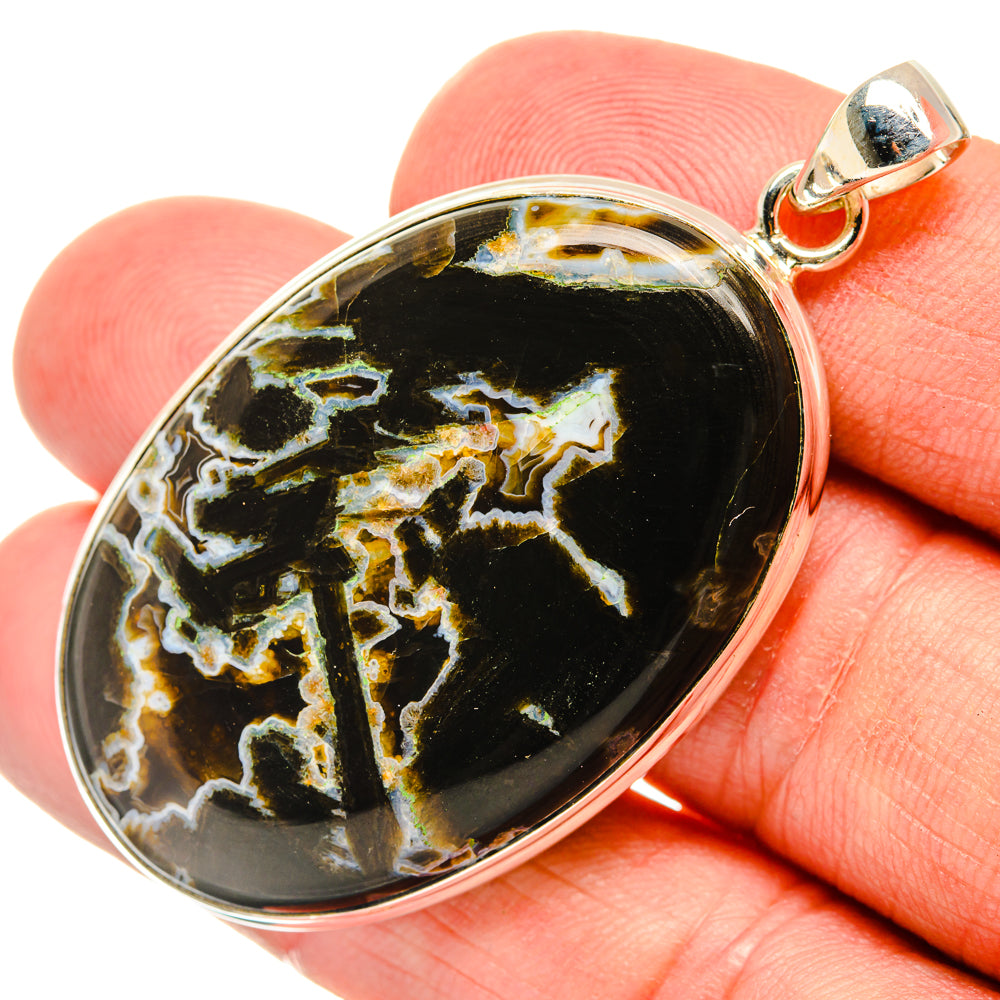 Turkish Tube Agate Pendants handcrafted by Anasilvercos - PD28651