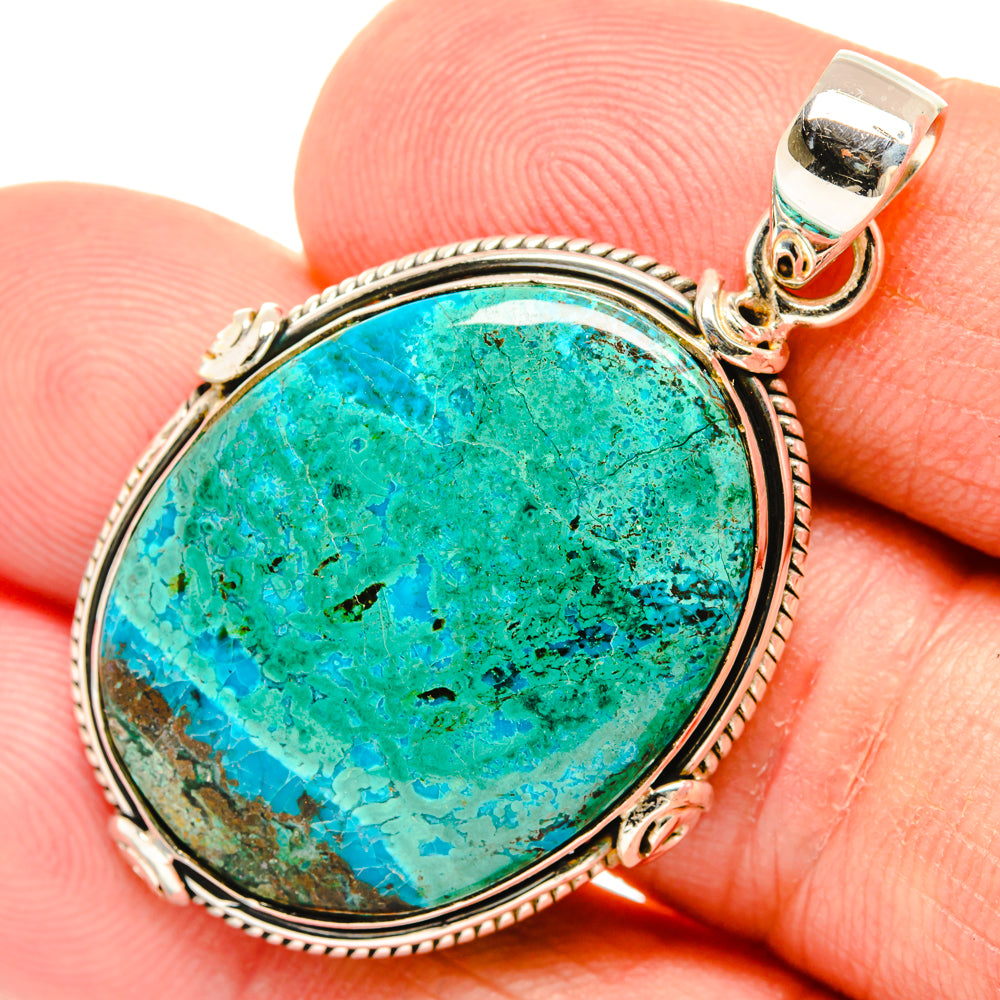 Chrysocolla Pendants handcrafted by Anasilvercos - PD28658