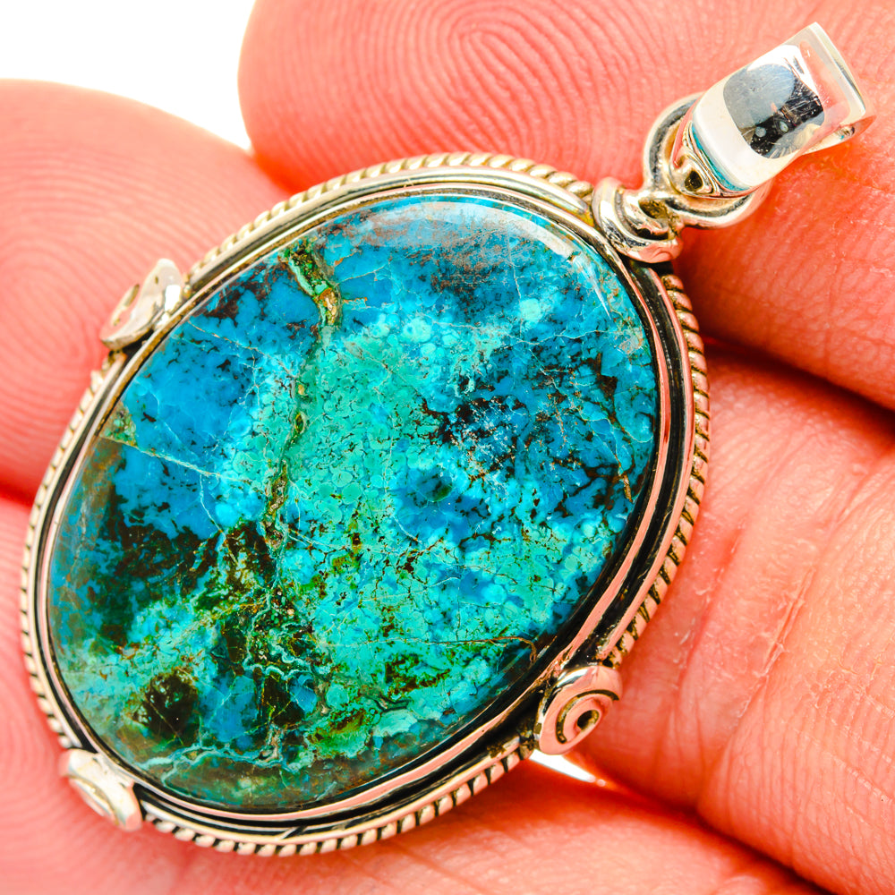 Chrysocolla Pendants handcrafted by Anasilvercos - PD28662