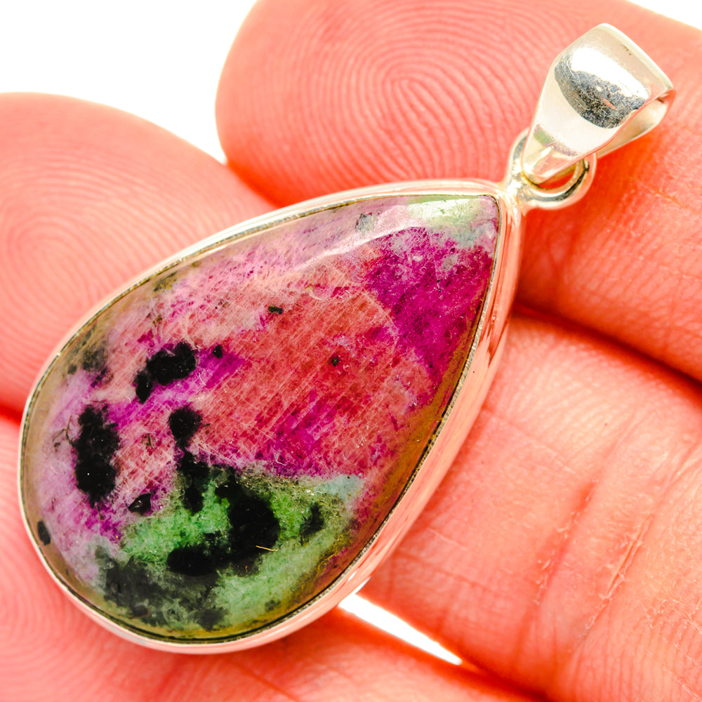Ruby Zoisite Pendants handcrafted by Anasilvercos - PD28664