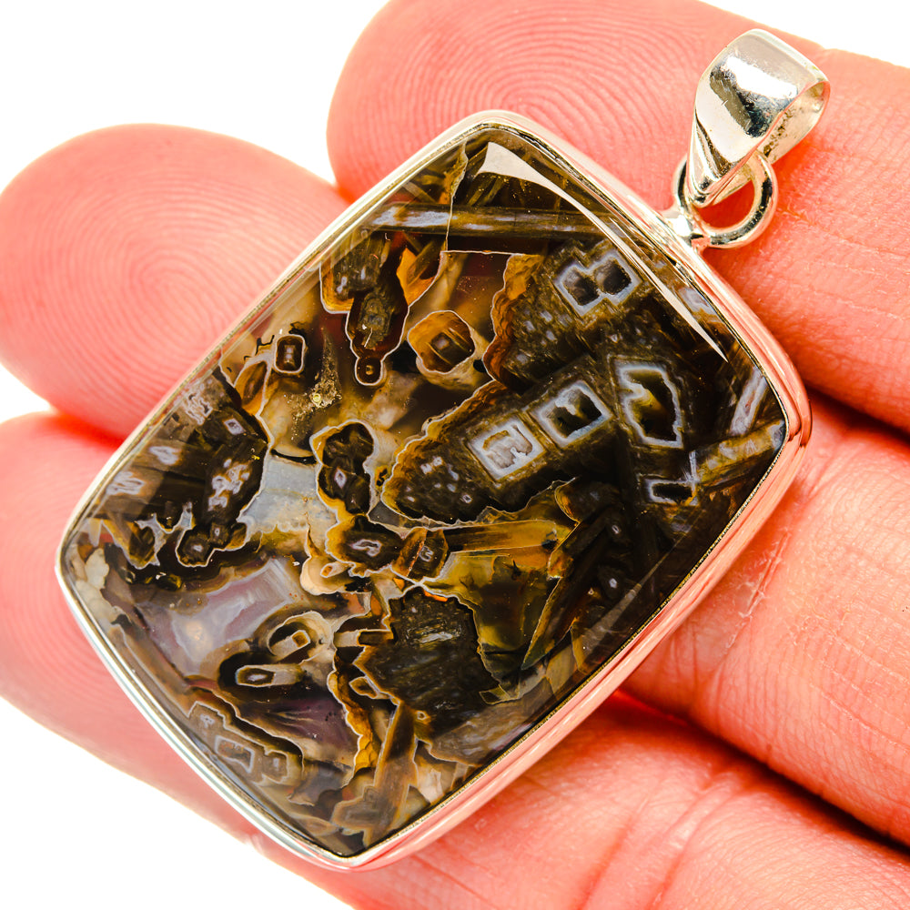Turkish Tube Agate Pendants handcrafted by Anasilvercos - PD28671