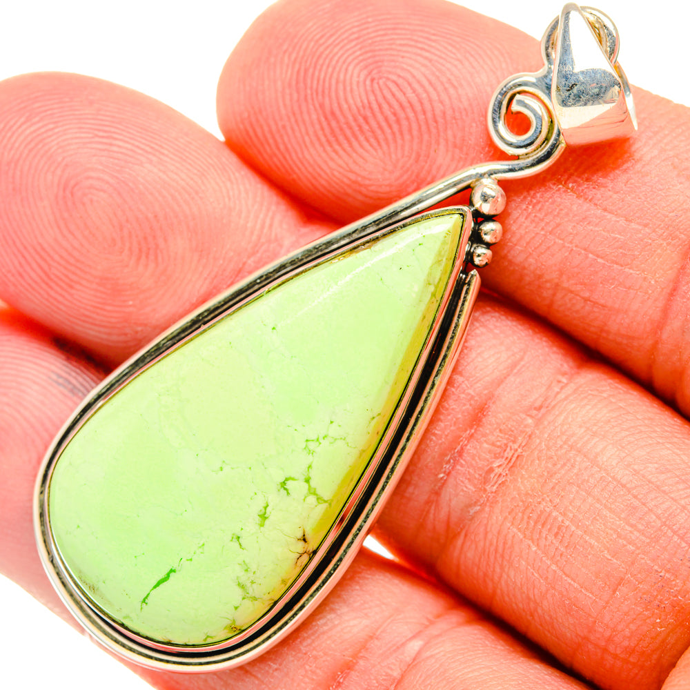Lemon Chrysoprase Pendants handcrafted by Anasilvercos - PD28710