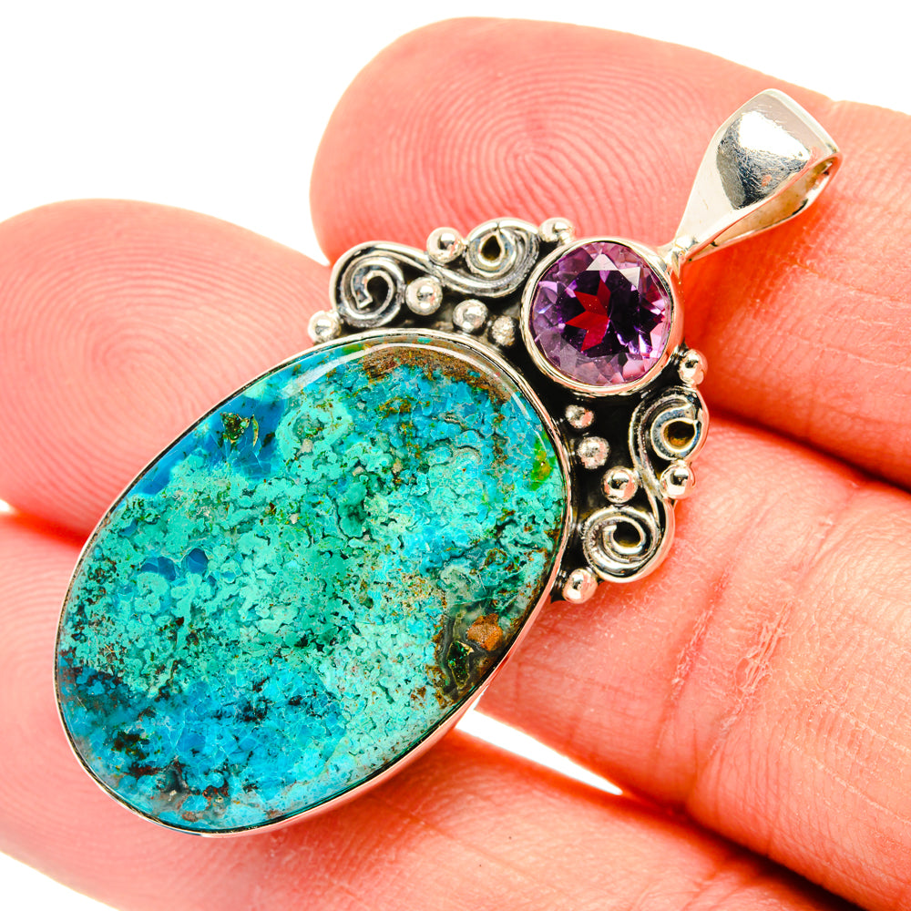 Chrysocolla Pendants handcrafted by Anasilvercos - PD28716