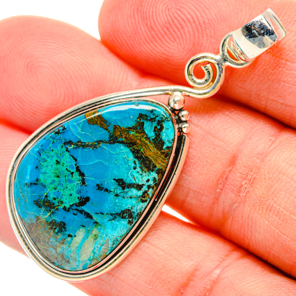 Chrysocolla Pendants handcrafted by Anasilvercos - PD28717