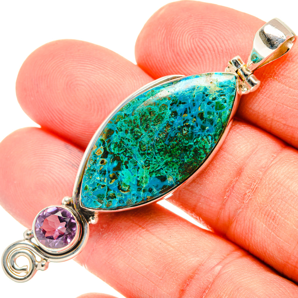 Chrysocolla Pendants handcrafted by Anasilvercos - PD28718