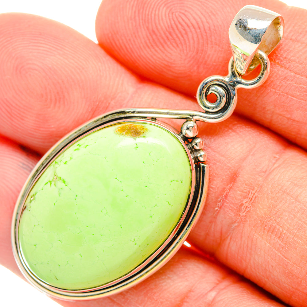Lemon Chrysoprase Pendants handcrafted by Anasilvercos - PD28719