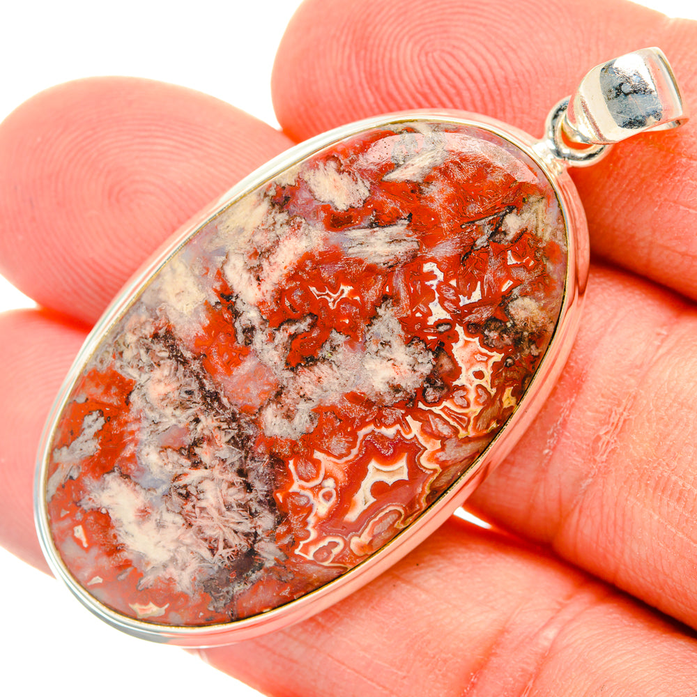 Crazy Lace Agate Pendants handcrafted by Anasilvercos - PD28721