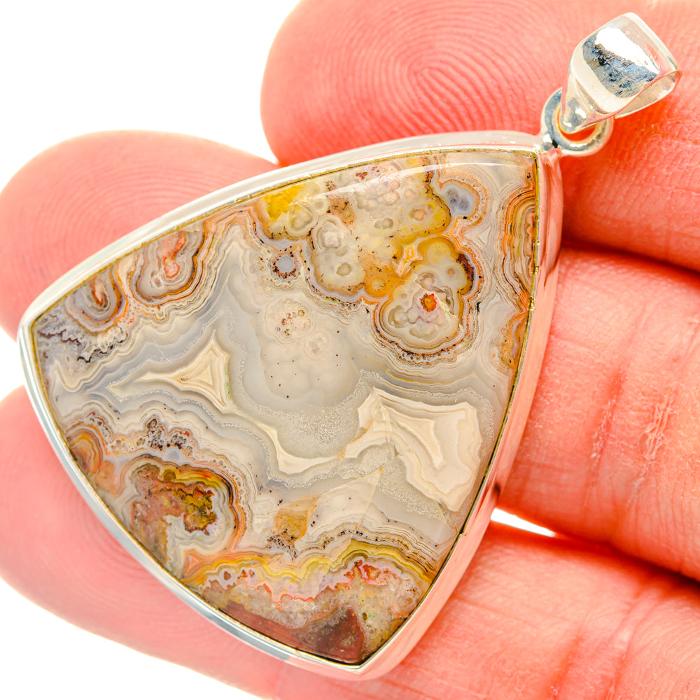 Laguna Lace Agate Pendants handcrafted by Anasilvercos - PD28735