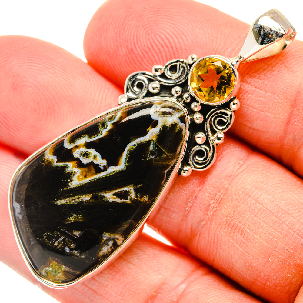 Turkish Tube Agate Pendants handcrafted by Anasilvercos - PD28744