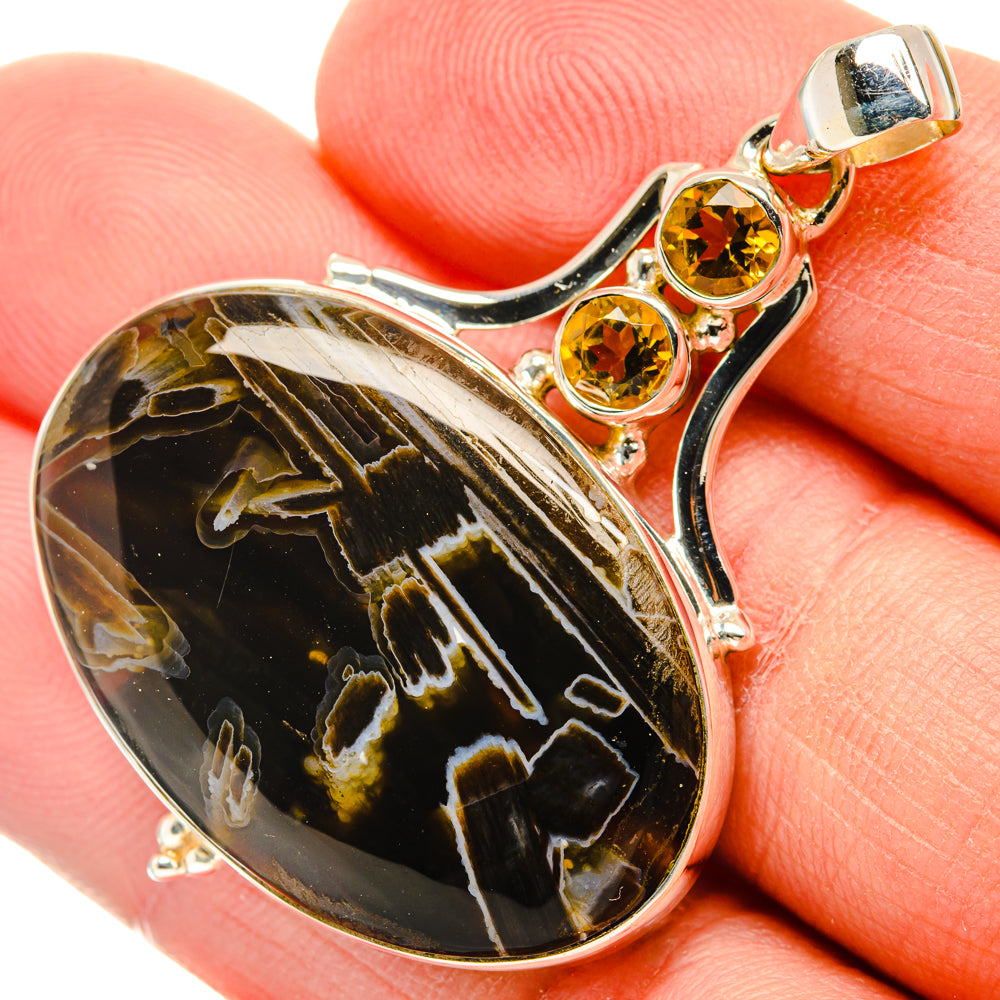 Turkish Tube Agate Pendants handcrafted by Anasilvercos - PD28747