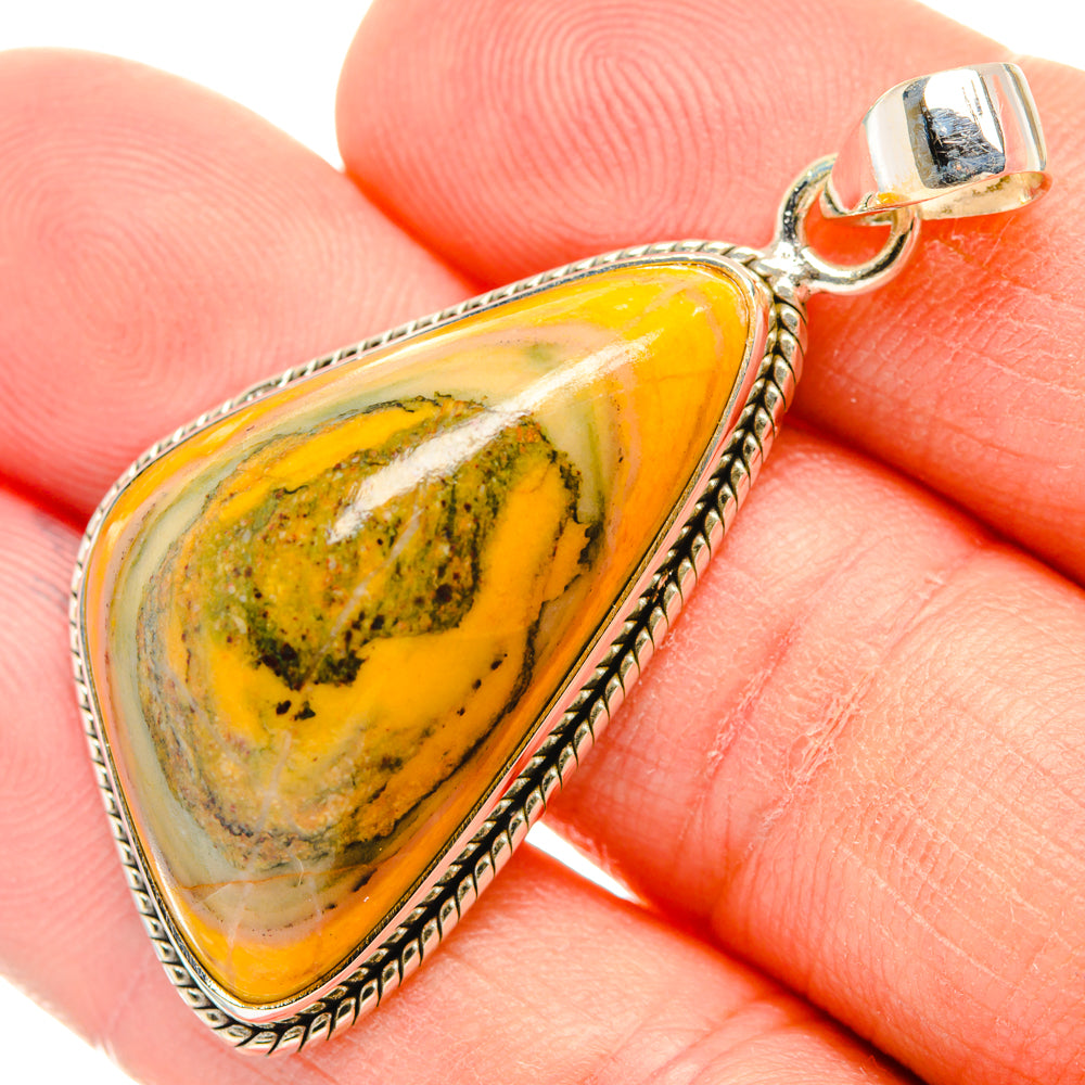 Bumble Bee Jasper Pendants handcrafted by Anasilvercos - PD28755