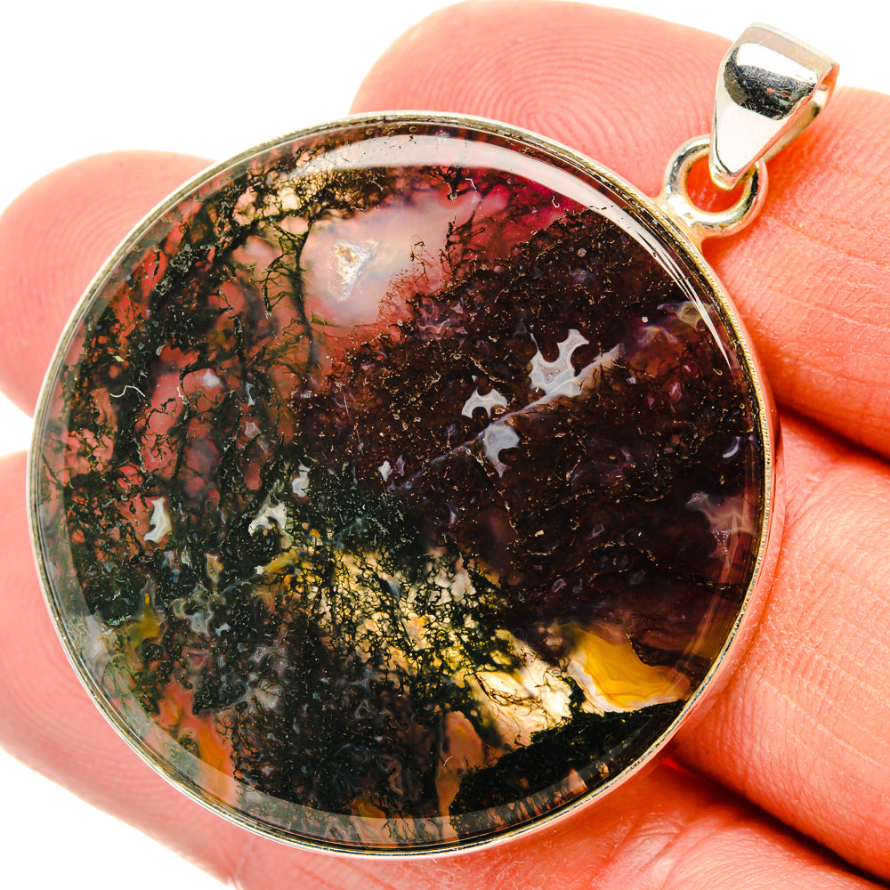 Moss Agate Pendants handcrafted by Anasilvercos - PD28767