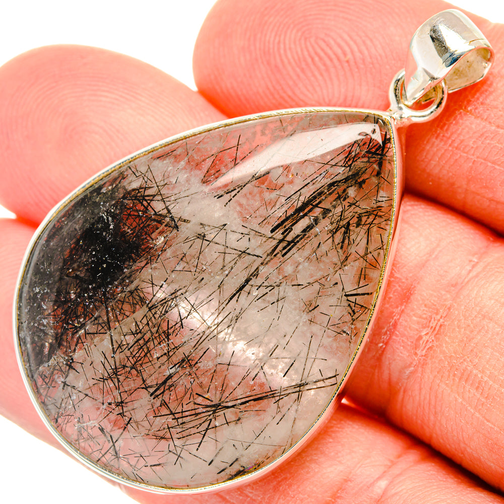 Tourmalinated Quartz Pendants handcrafted by Anasilvercos - PD28768