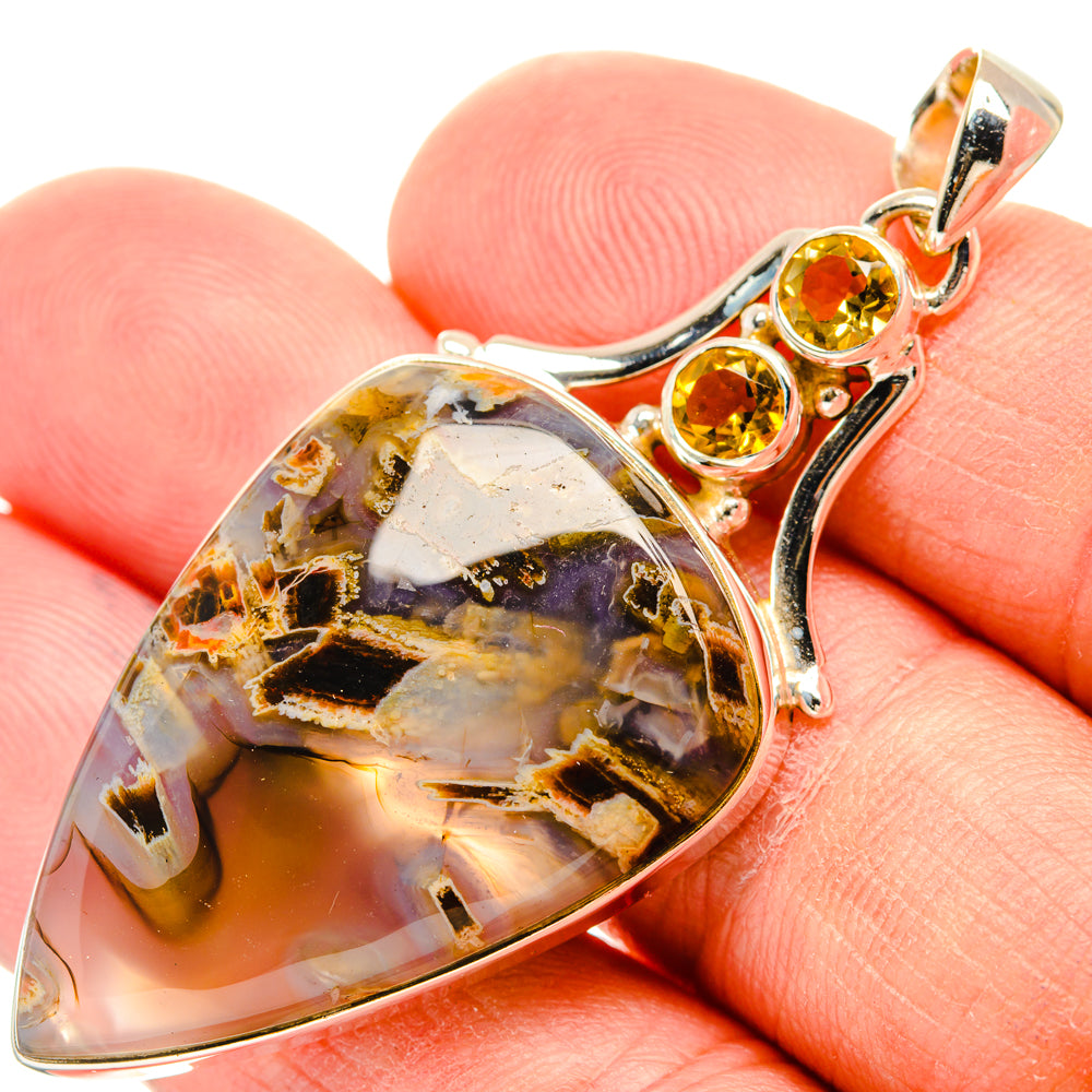 Turkish Tube Agate Pendants handcrafted by Anasilvercos - PD28771