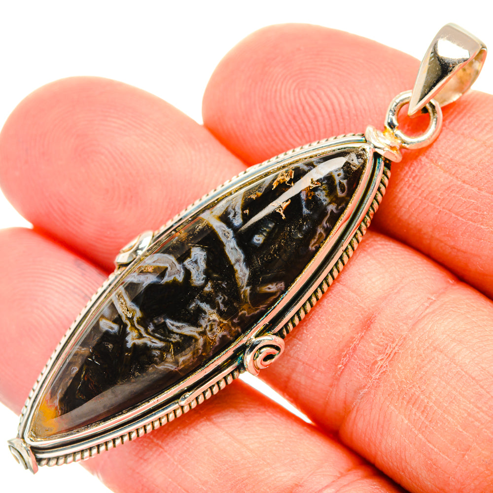 Turkish Tube Agate Pendants handcrafted by Anasilvercos - PD28777