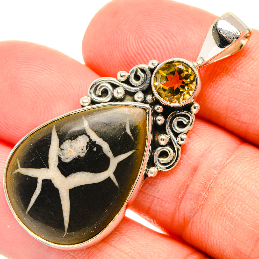 Septarian Geode Pendants handcrafted by Anasilvercos - PD28873