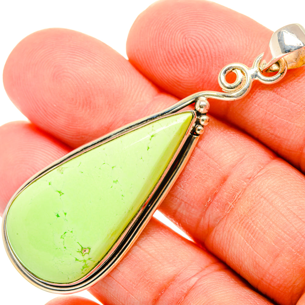 Lemon Chrysoprase Pendants handcrafted by Anasilvercos - PD28878