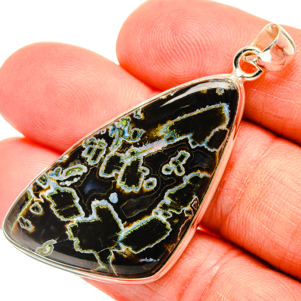 Turkish Tube Agate Pendants handcrafted by Anasilvercos - PD28898
