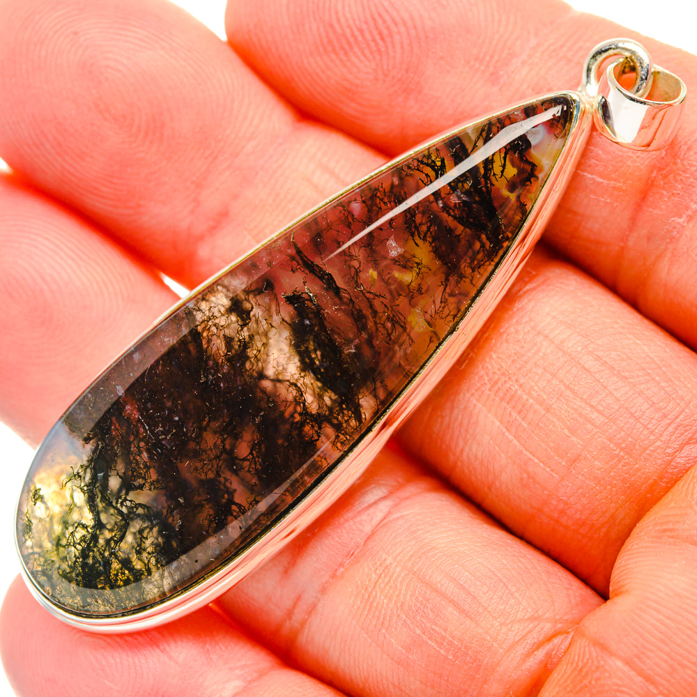 Moss Agate Pendants handcrafted by Anasilvercos - PD28899