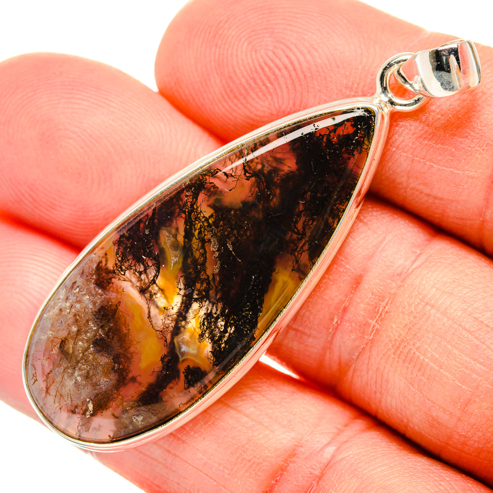 Moss Agate Pendants handcrafted by Anasilvercos - PD28903