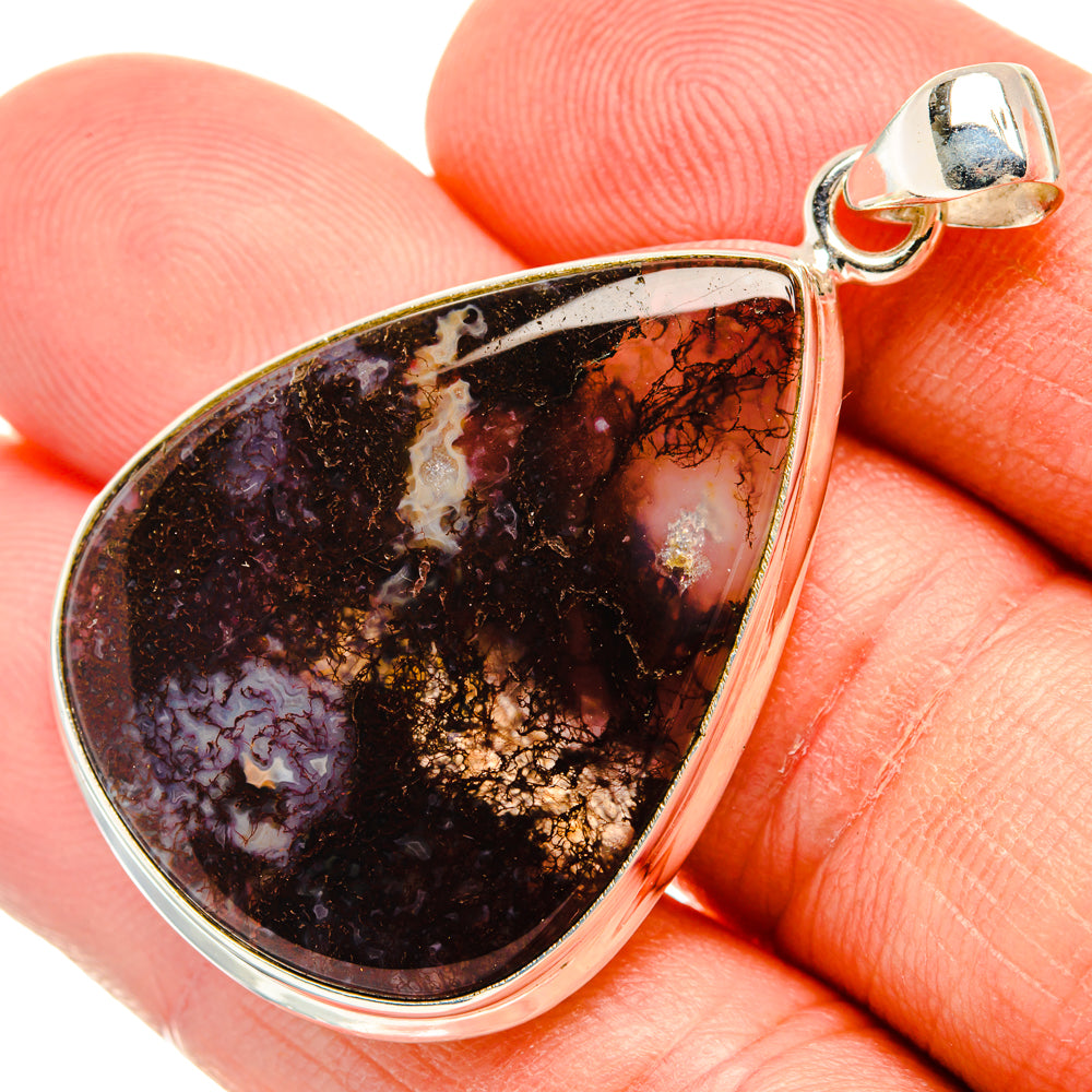 Moss Agate Pendants handcrafted by Anasilvercos - PD28916