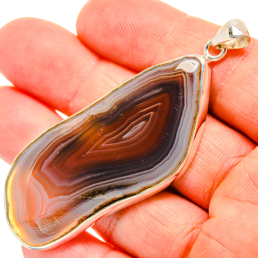 Botswana Agate Pendants handcrafted by Anasilvercos - PD28932