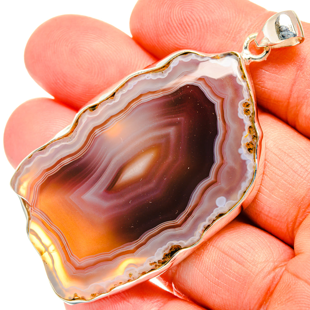 Botswana Agate Pendants handcrafted by Anasilvercos - PD28933