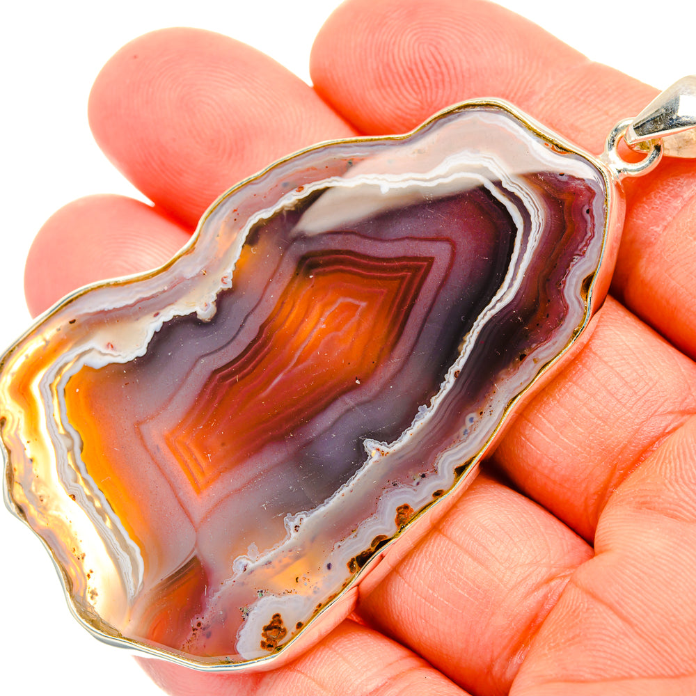 Botswana Agate Pendants handcrafted by Anasilvercos - PD28934