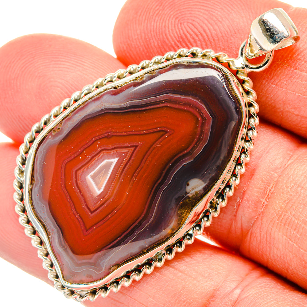 Botswana Agate Pendants handcrafted by Anasilvercos - PD28938
