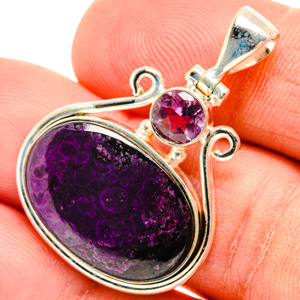 Sugilite, Amethyst Pendants handcrafted by Anasilvercos - PD29030