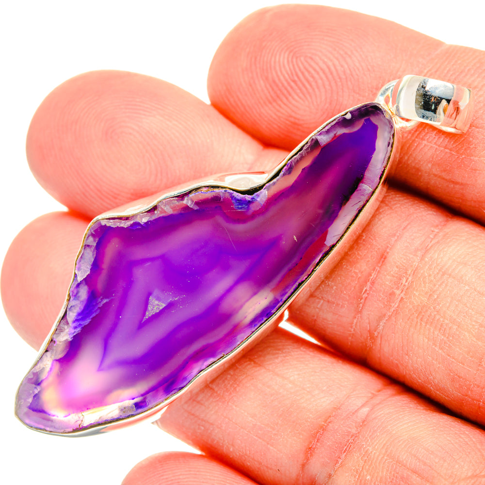 Purple Geode Slice Pendants handcrafted by Anasilvercos - PD29037