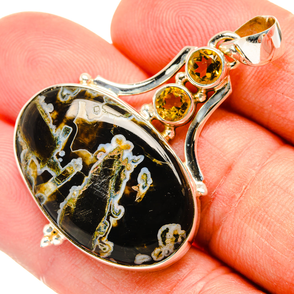 Turkish Tube Agate Pendants handcrafted by Anasilvercos - PD29152