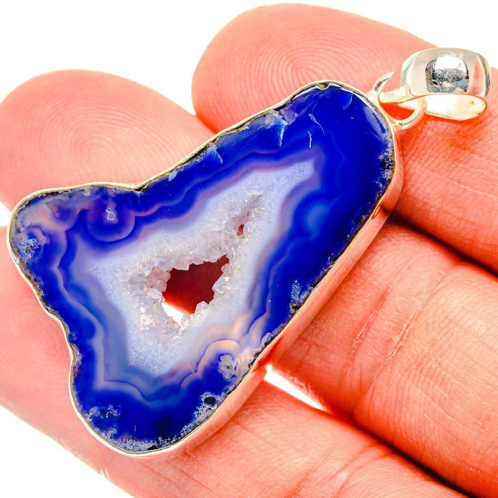 Purple Geode Slice Pendants handcrafted by Anasilvercos - PD29177