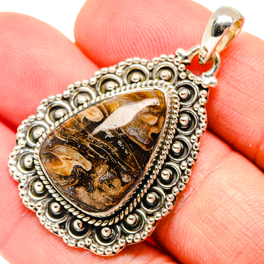 Turkish Tube Agate Pendants handcrafted by Anasilvercos - PD29241